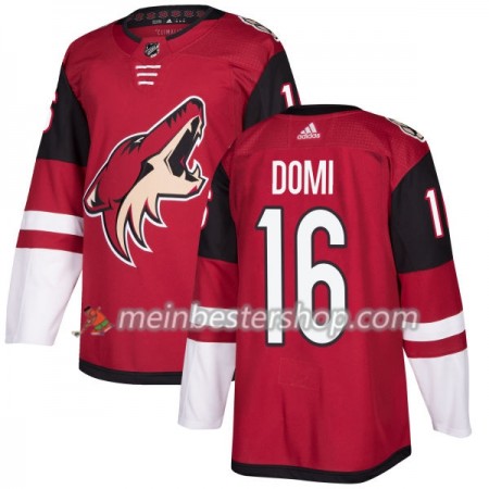 Arizona Coyotes Max Domi 16 Adidas 2017-2018 Maroon Trikot Authentic - Herren
